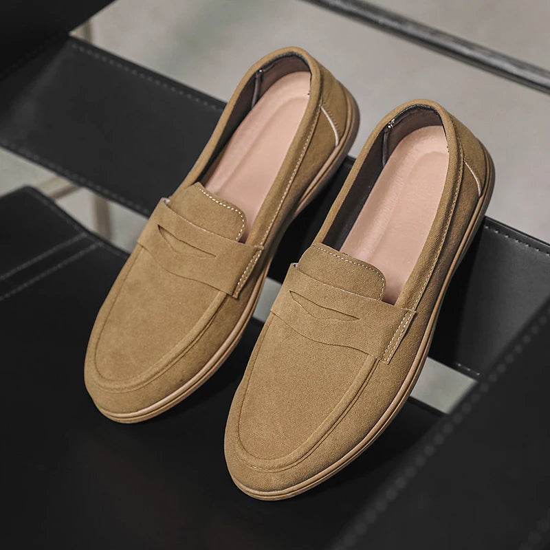 Men's Penny Loafers with Stitching | Classic Cut