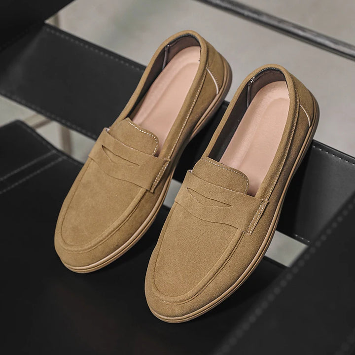 Men's Penny Loafers with Stitching | Classic Cut