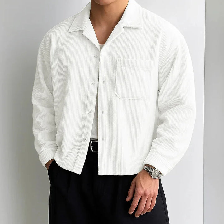 Men's Shirt | Loose Fit | Long Sleeves with Collar | Casual
