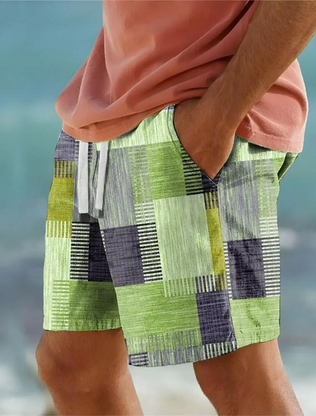 Miłosz | Men's Patchwork Beach Shorts