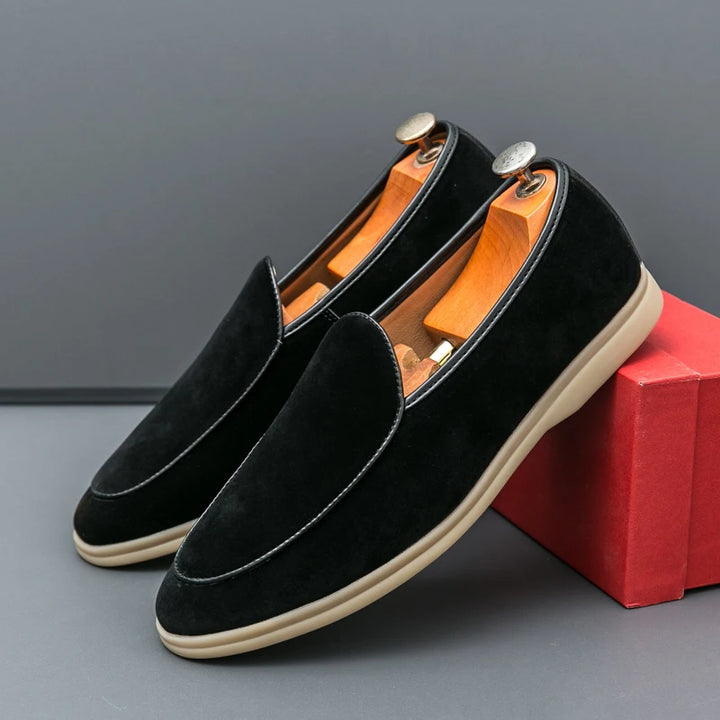 Men's Slip-On Loafers with Contrasting Sole | Minimalist Design