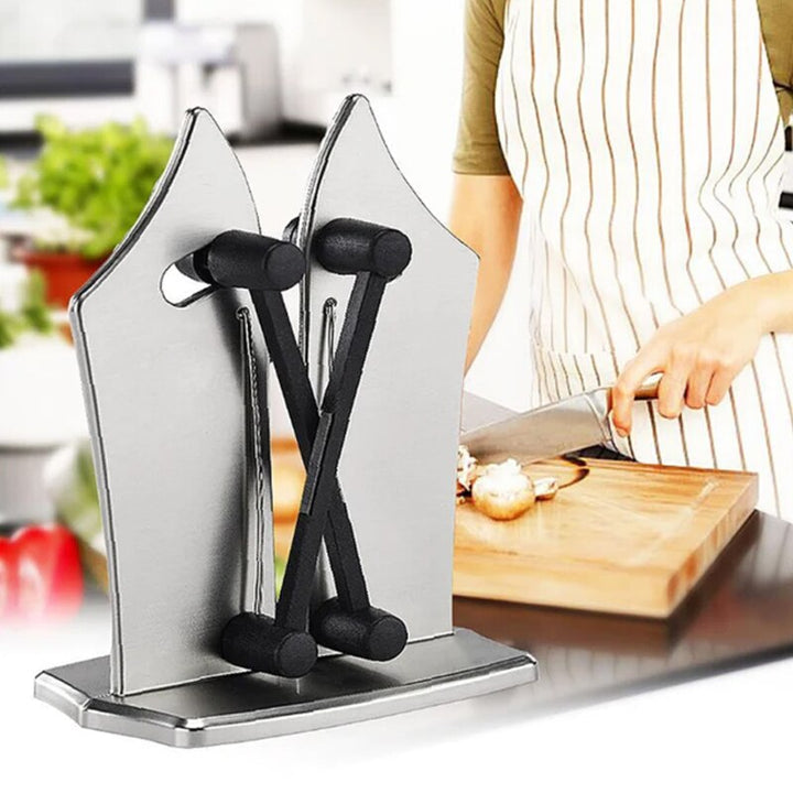 Knife Sharpener | Manual Sharpener | Multi-Stage Sharpening | Kitchen