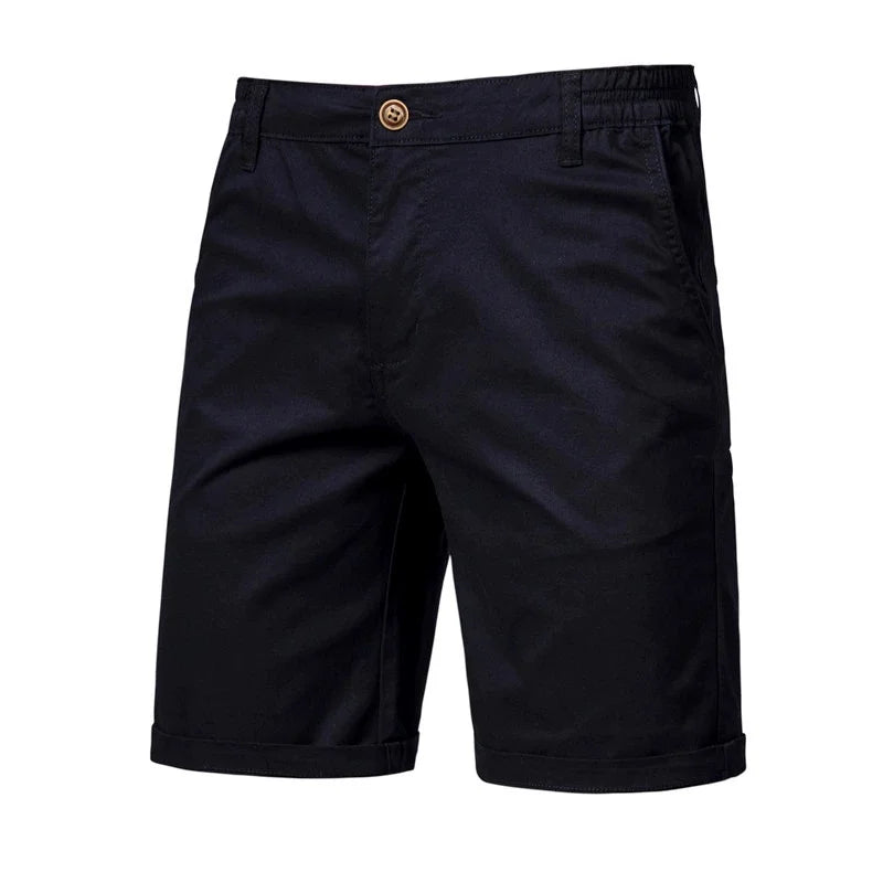Men's Casual Shorts with Rolled Hem | Slim Fit