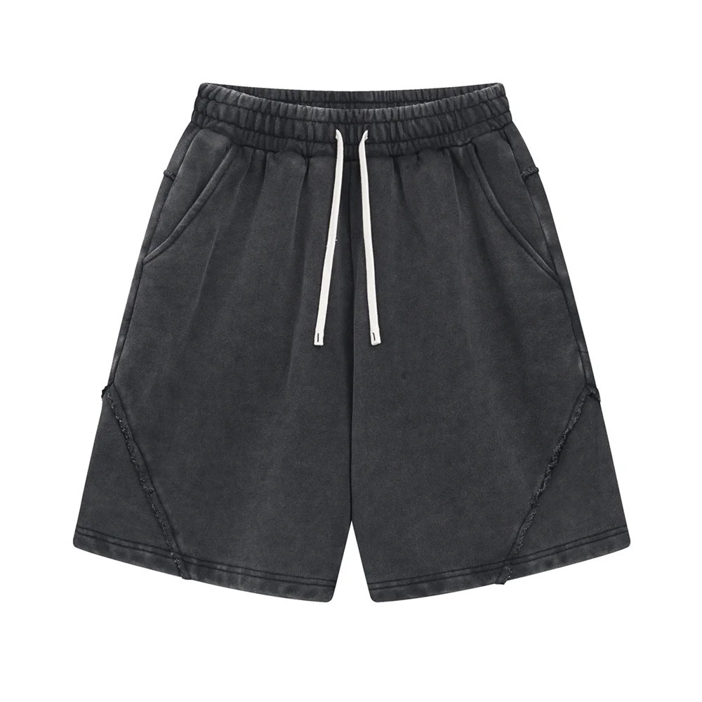 Men's Faded Sweat Shorts with Drawstring | Baggy Fit