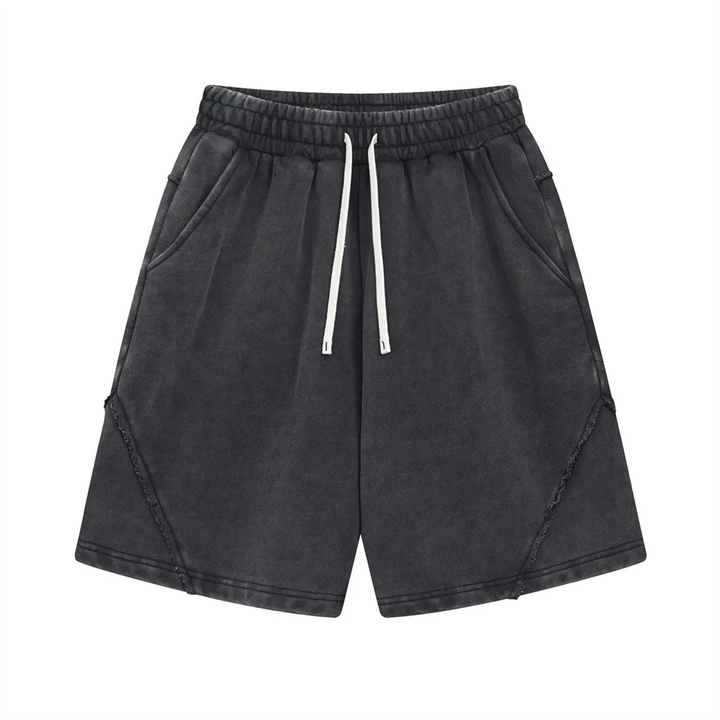 Men's Faded Sweat Shorts with Drawstring | Baggy Fit
