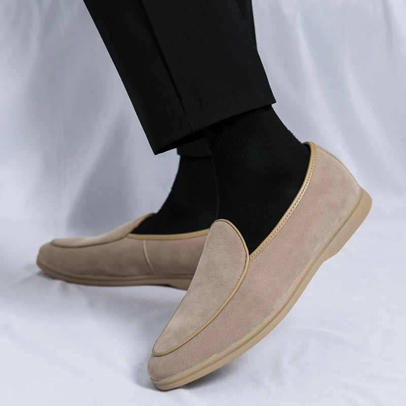 Men's Slip-On Loafers with Contrasting Sole | Minimalist Design