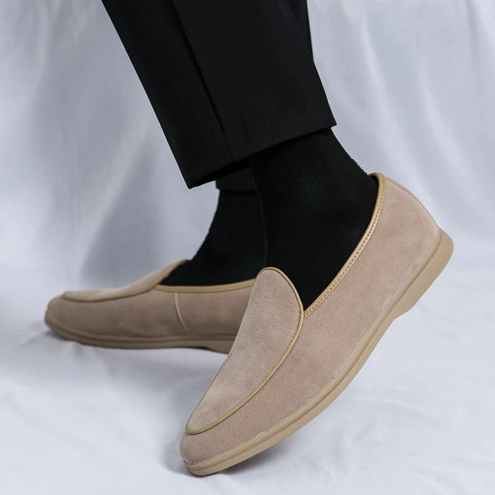 Men's Slip-On Loafers with Contrasting Sole | Minimalist Design