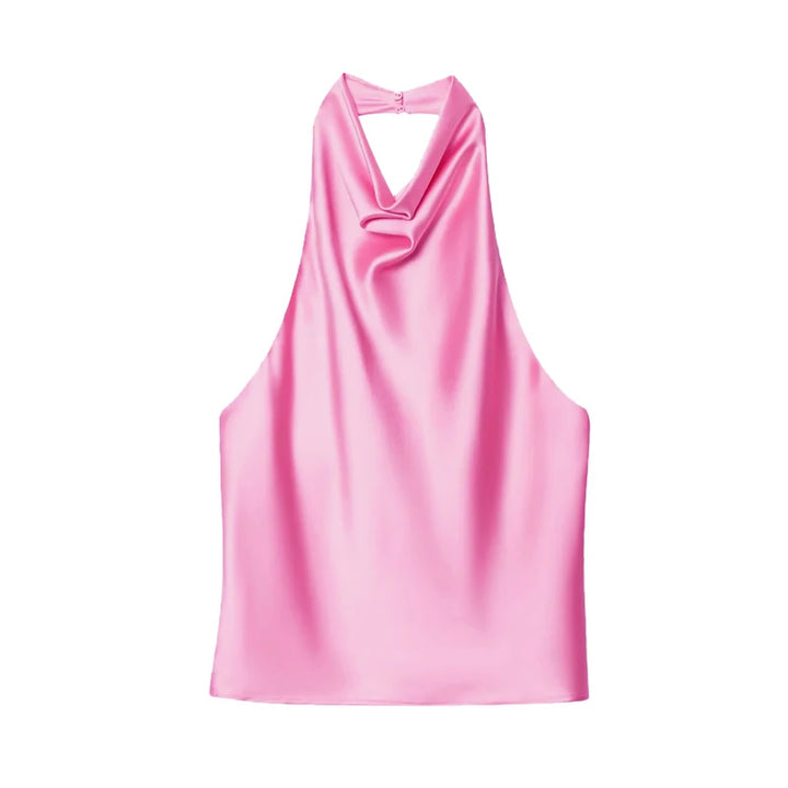 Women's Draped Halter Top Sleeveless | Summer Style