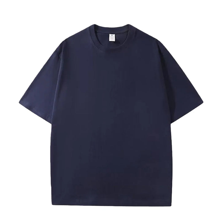 Męski Oversize T-Shirt Casual z Okrągłym Dekoltem i Krótkim Rękawem | Opuszczone Ramiona
