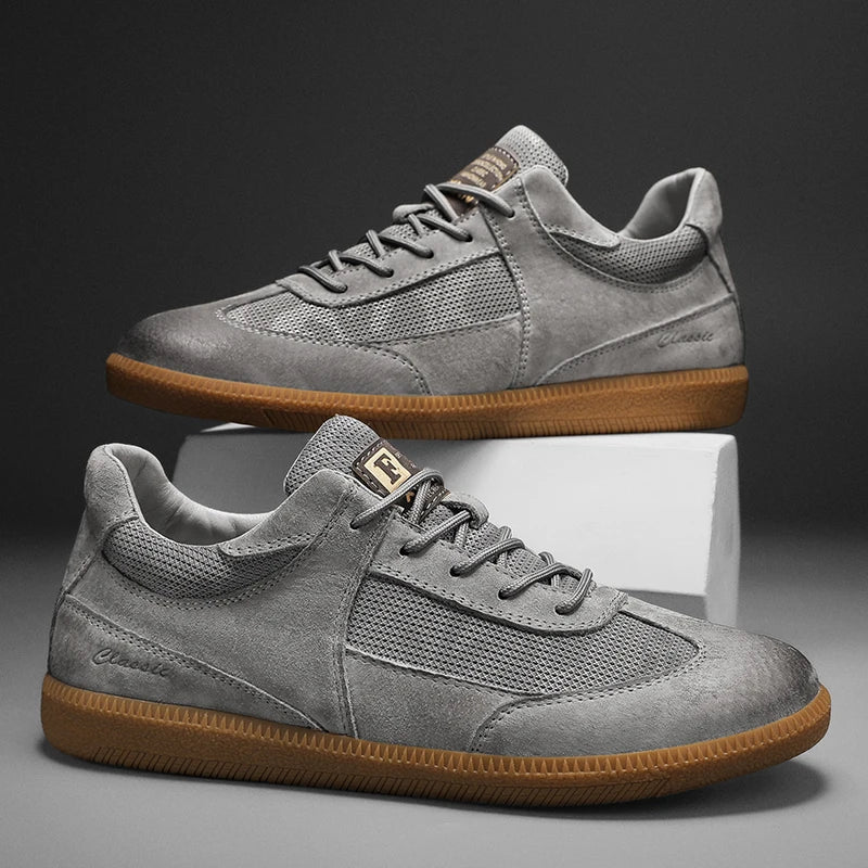 Męskie Sneakersy Sznurowane w Stylu Retro | Styl Uliczny