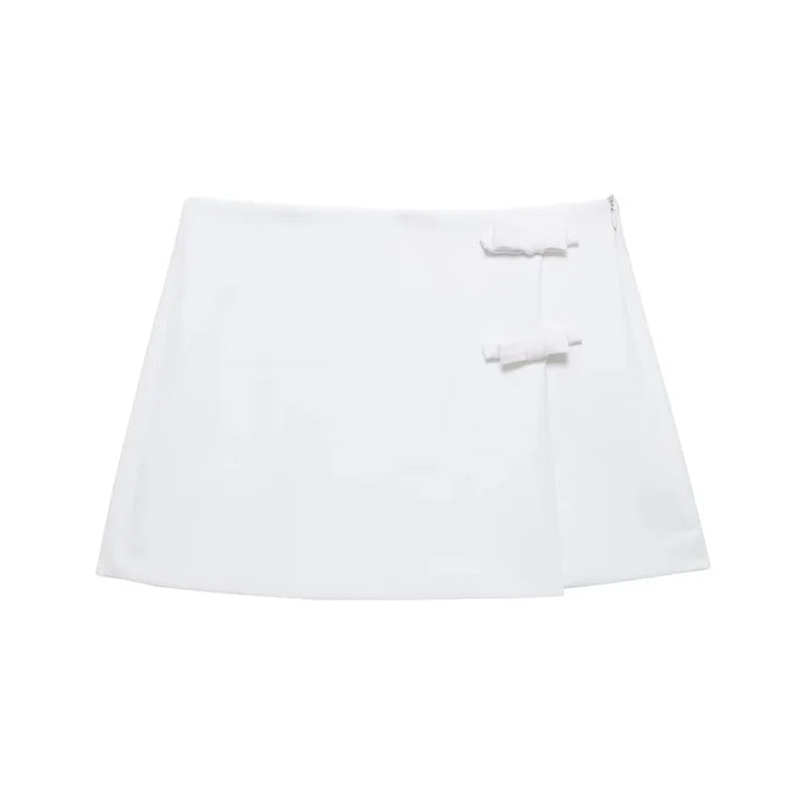 Damski Bez Rękawów Wiązanie z Przodu Halter Top i Mini Spódnica Dwuczęściowy Zestaw | Odkryte Plecy