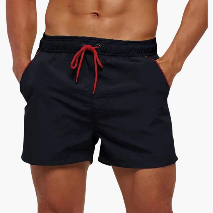 Men's Swim Shorts with Waist Drawstring, Side Pockets, Regular Fit | Beachwear