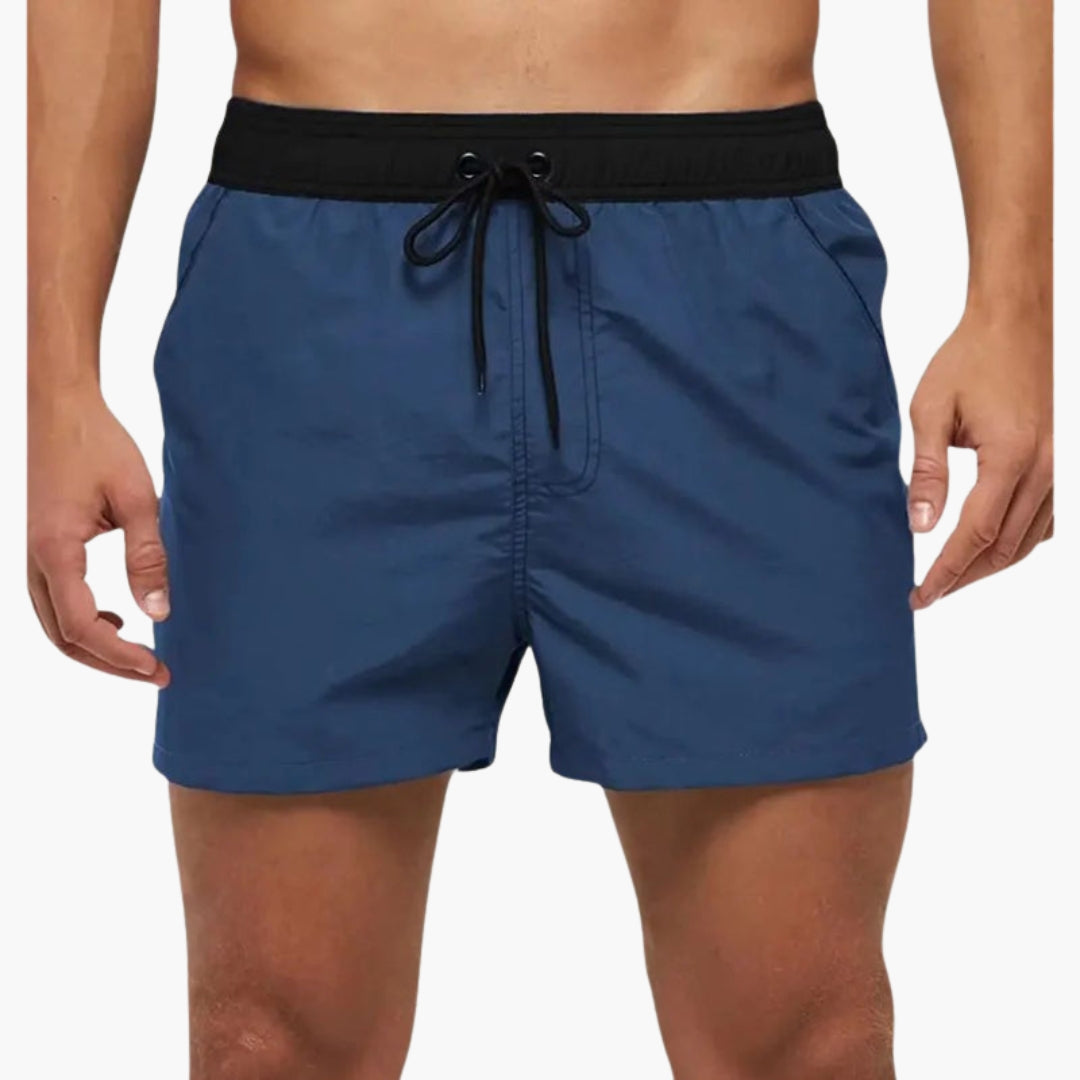 Men's Swim Shorts with Waist Drawstring, Side Pockets, Regular Fit | Beachwear