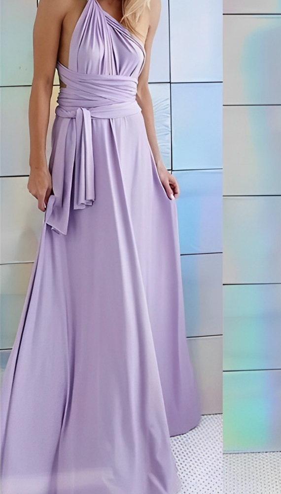 Sukienka damska bez rękawów, z dekoltem halter, rozkloszowana | Maxi 6