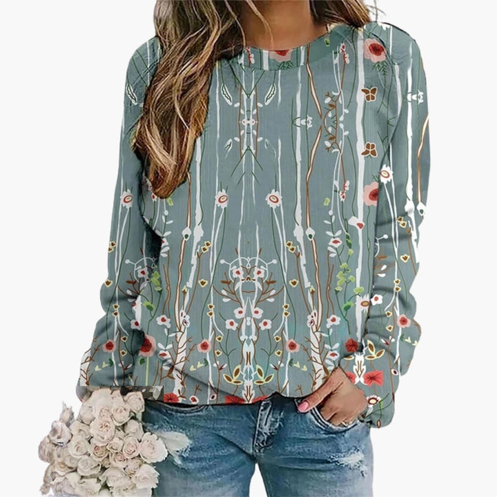 Women's Sweatshirt Floral Print | Long Sleeve