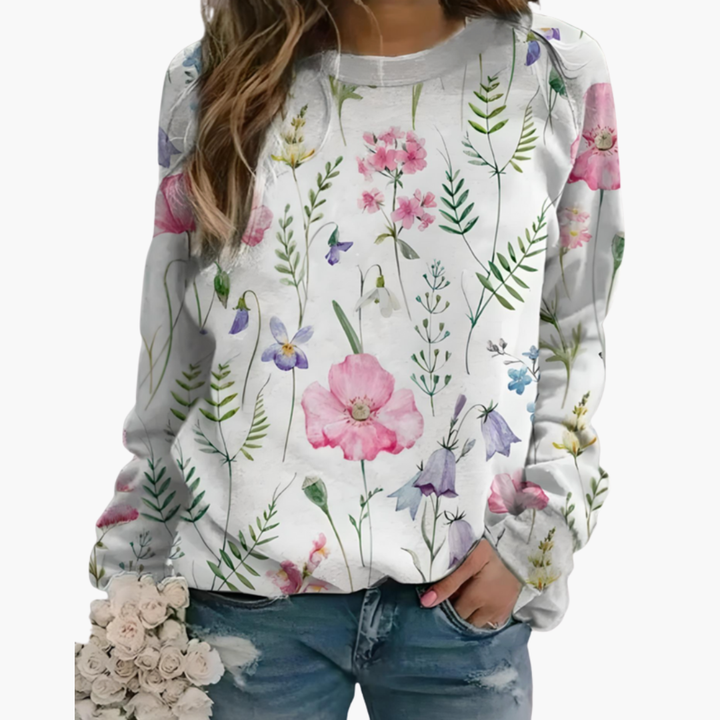 Women's Sweatshirt Floral Print | Long Sleeve