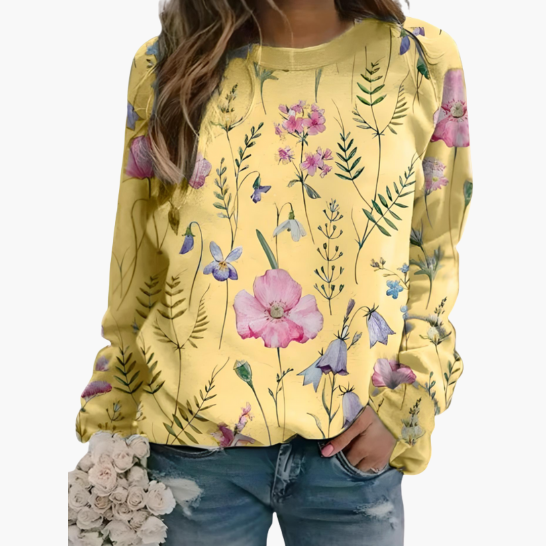 Women's Sweatshirt Floral Print | Long Sleeve