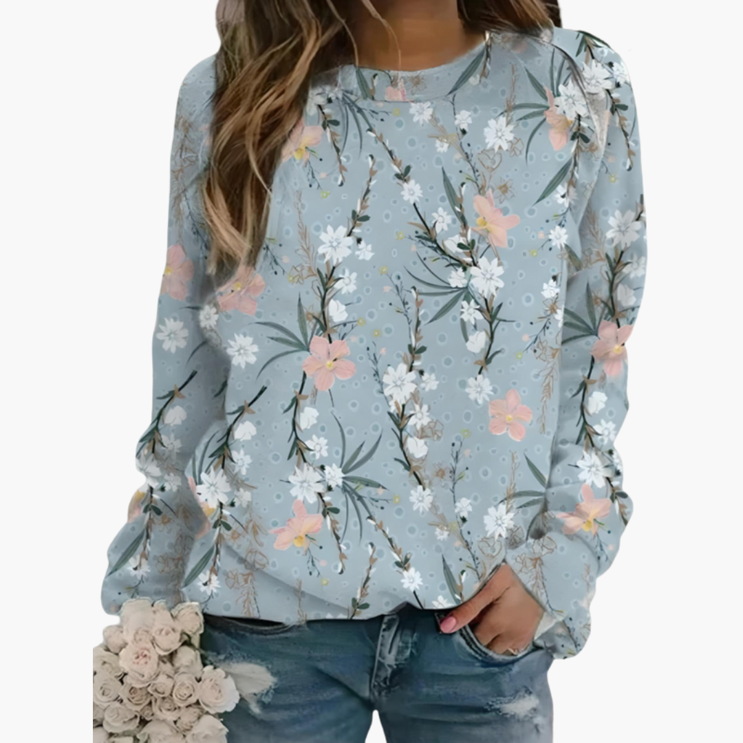 Women's Sweatshirt Floral Print | Long Sleeve