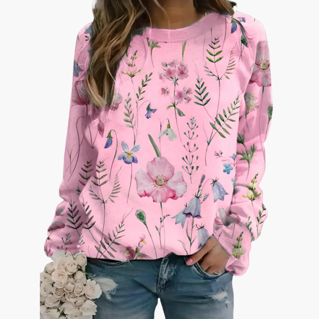 Women's Sweatshirt Floral Print | Long Sleeve