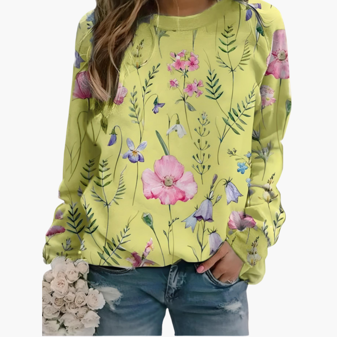 Women's Sweatshirt Floral Print | Long Sleeve