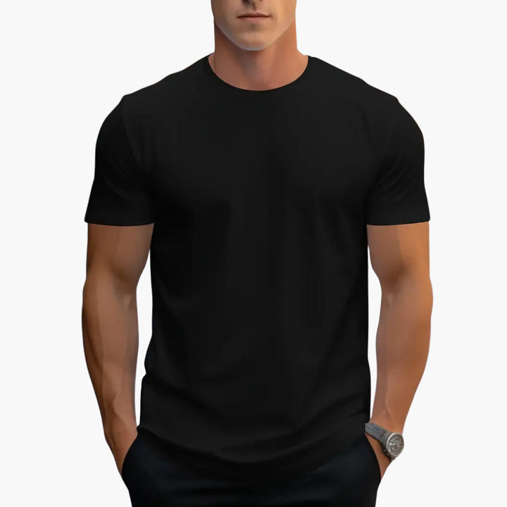 Męski T Shirt Slim Fit Okrągły Dekolt Krótki Rękaw | Streetwear