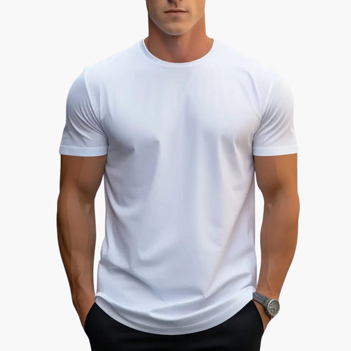 Męski T Shirt Slim Fit Okrągły Dekolt Krótki Rękaw | Streetwear