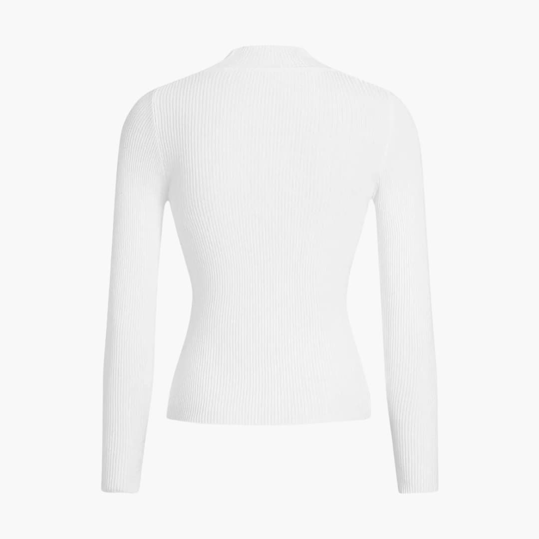 Women's Long Sleeve Sweater with Turtleneck | Ribbed