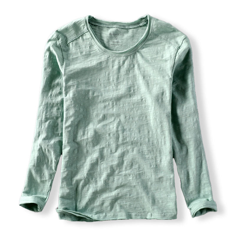 Męski T-Shirt z Długim Rękawem o Klasycznym Kroju | Minimalistyczny Styl