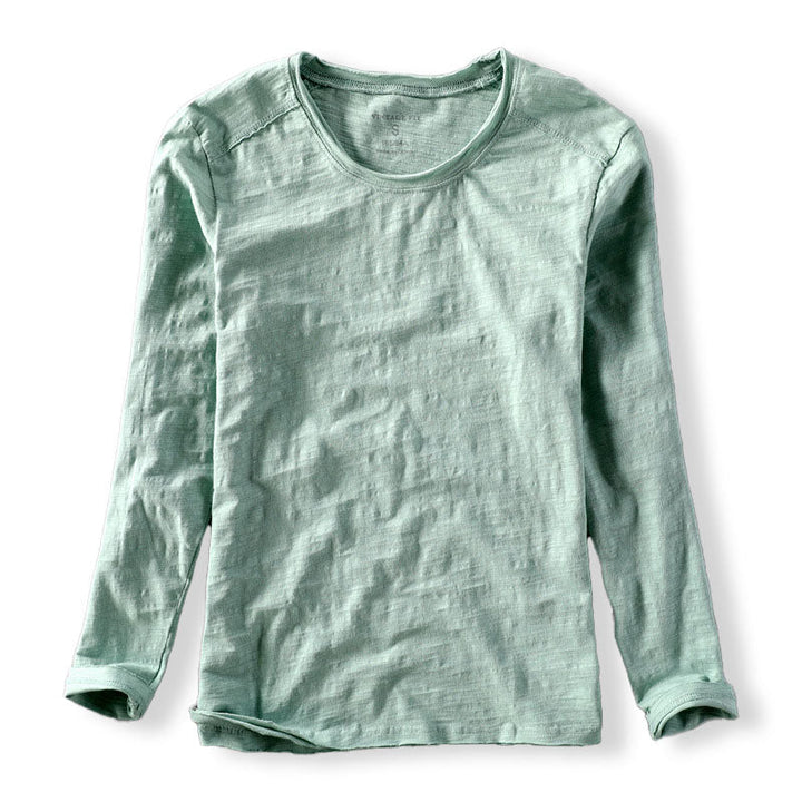 Męski T-Shirt z Długim Rękawem o Klasycznym Kroju | Minimalistyczny Styl