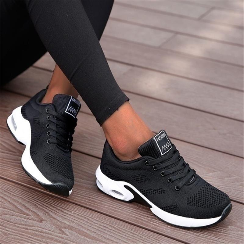 Damskie Buty Sportowe | Regularny Krój | Sznurowane Sneakersy | Casual