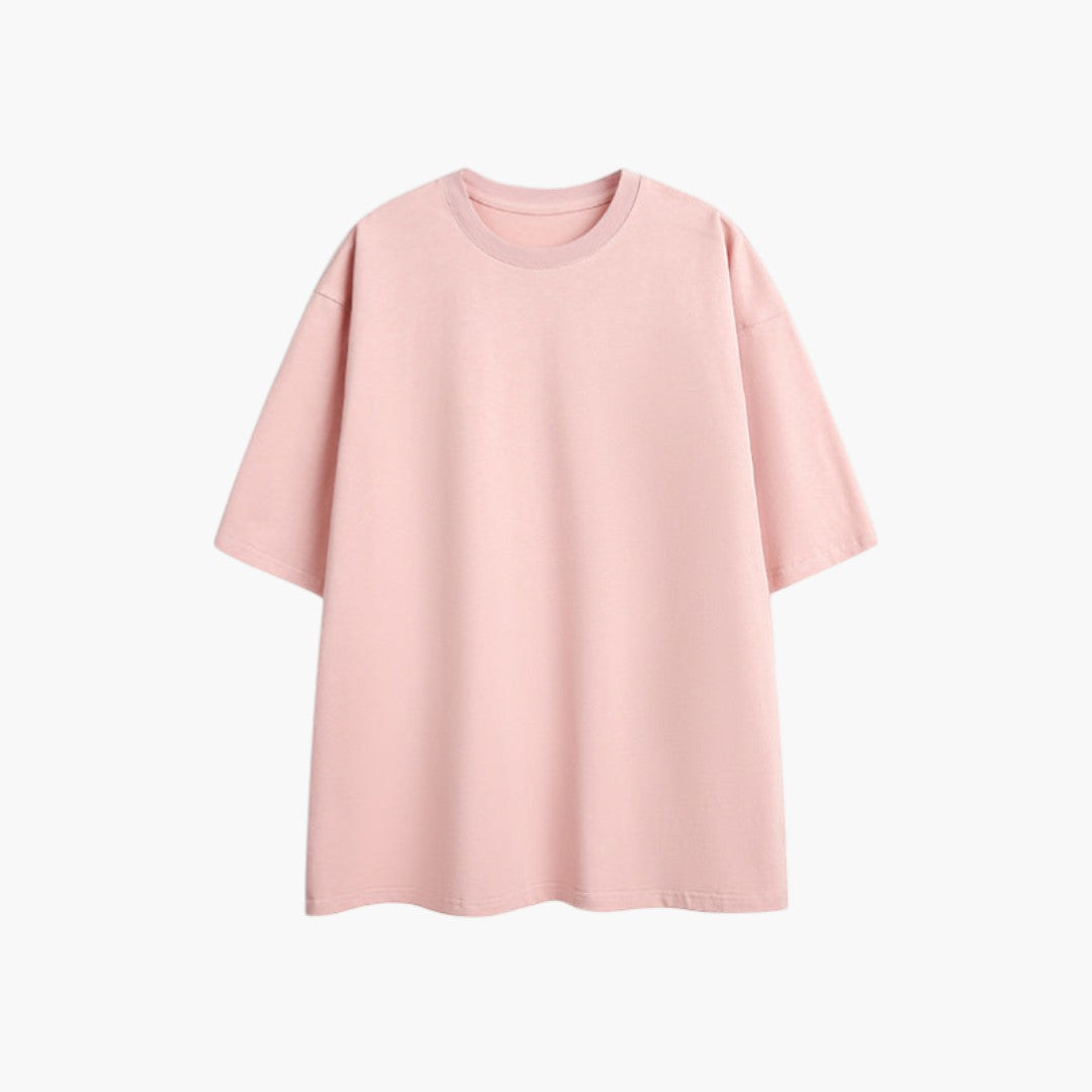 Męski Oversize T Shirt Okrągły Dekolt Luźny Krój Krótki Rękaw | Minimalistyczny