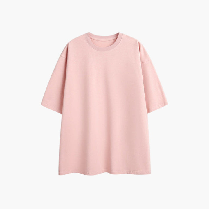 Męski Oversize T Shirt Okrągły Dekolt Luźny Krój Krótki Rękaw | Minimalistyczny