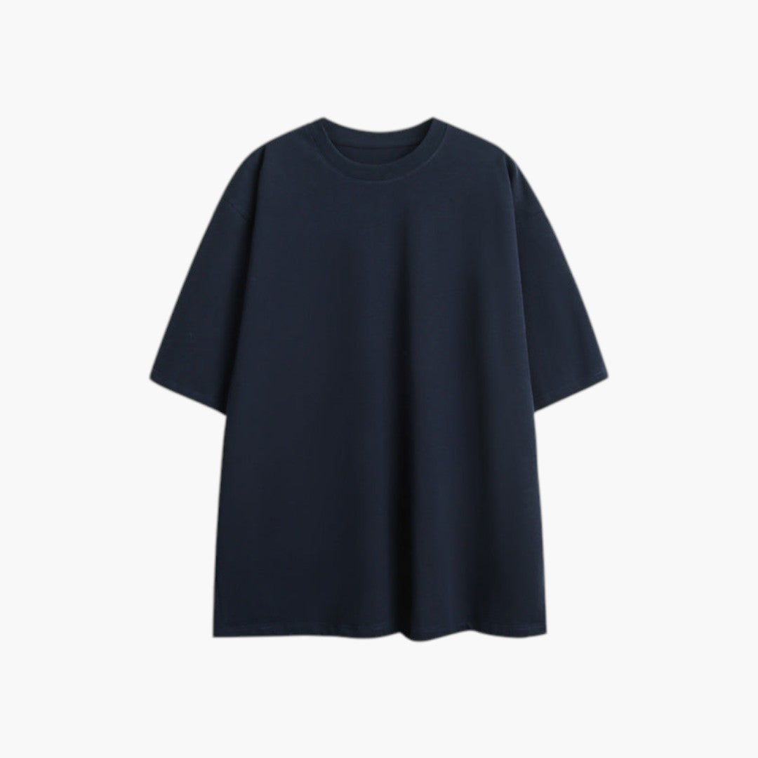 Męski Oversize T Shirt Okrągły Dekolt Luźny Krój Krótki Rękaw | Minimalistyczny