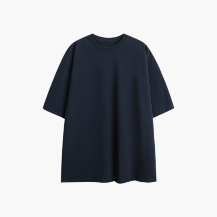 Męski Oversize T Shirt Okrągły Dekolt Luźny Krój Krótki Rękaw | Minimalistyczny