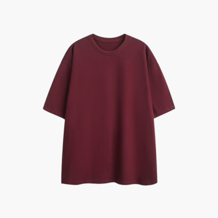 Męski Oversize T Shirt Okrągły Dekolt Luźny Krój Krótki Rękaw | Minimalistyczny
