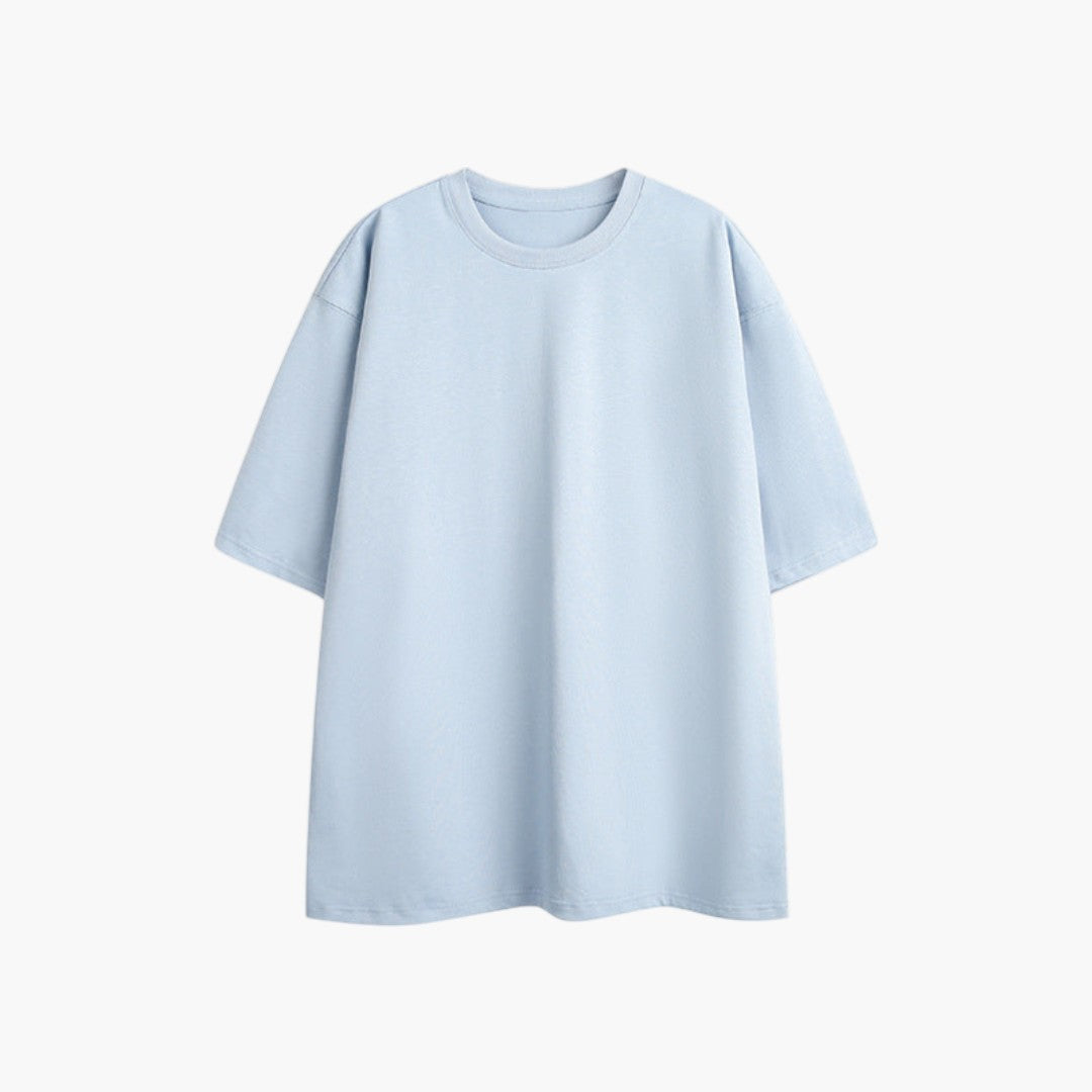Męski Oversize T Shirt Okrągły Dekolt Luźny Krój Krótki Rękaw | Minimalistyczny