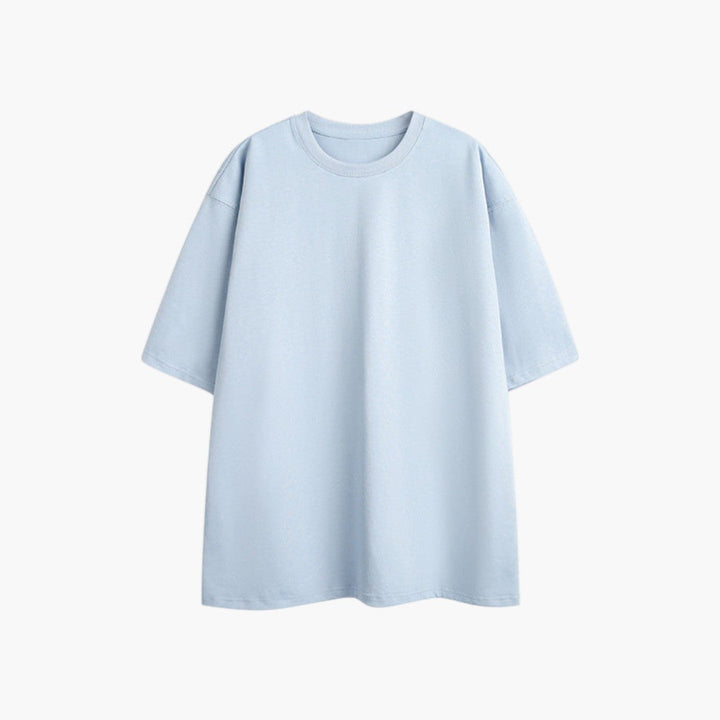 Męski Oversize T Shirt Okrągły Dekolt Luźny Krój Krótki Rękaw | Minimalistyczny