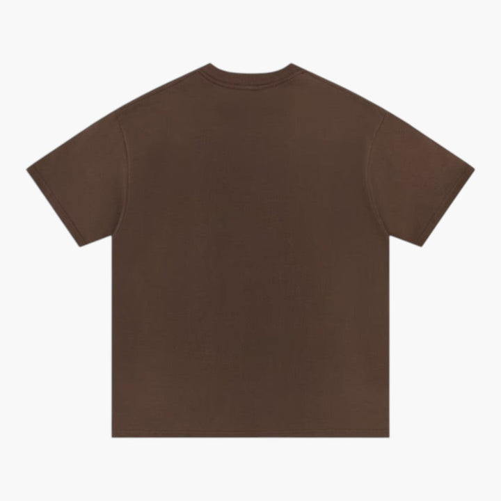 Męski T Shirt Oversize Okrągły Dekolt Luźny Krój Krótki Rękaw | Streetwear