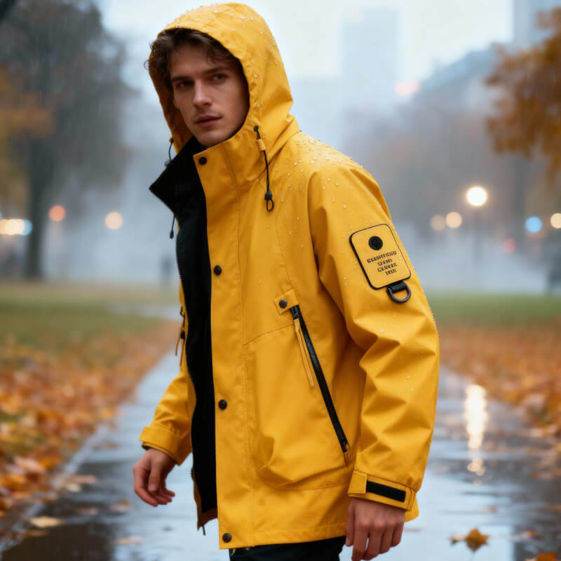 Callum | Męska Kurtka o Regularnym Kroju w Stylu Softshell z Regulowanym Kapturem i Zamkiem