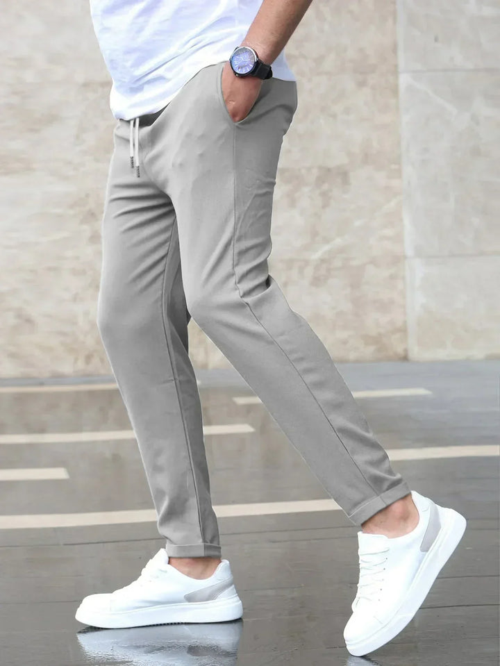 Dorian | Męskie Spodnie Slim Fit ze Zwężanymi Nogawkami i Regulowanym Pasem