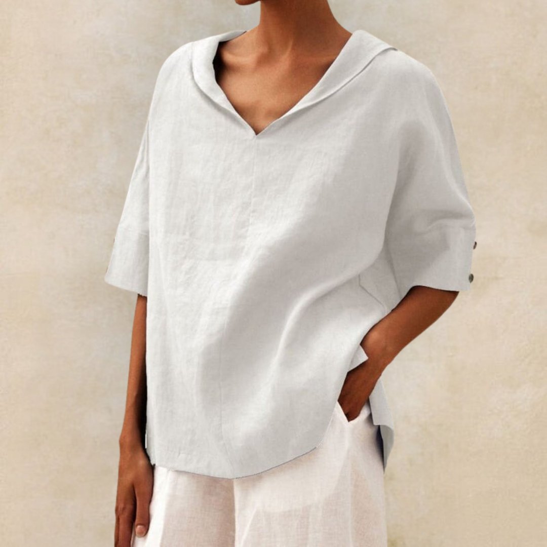 Karolina | Women's casual blouse with V-neckline
