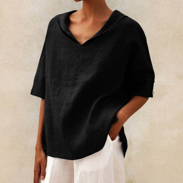 Karolina | Women's casual blouse with V-neckline