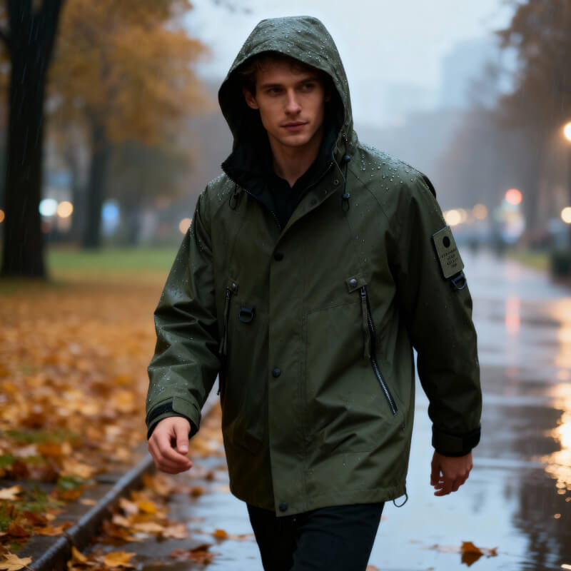 Callum | Męska Kurtka o Regularnym Kroju w Stylu Softshell z Regulowanym Kapturem i Zamkiem