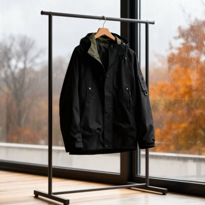 Callum | Męska Kurtka o Regularnym Kroju w Stylu Softshell z Regulowanym Kapturem i Zamkiem