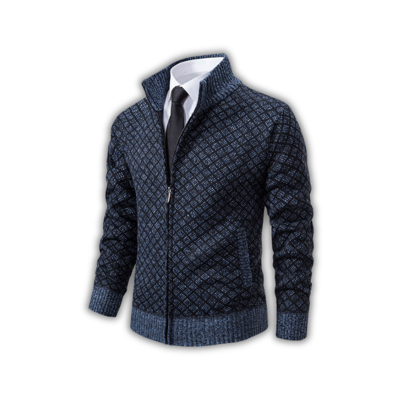 Ryder | Men's Regular Fit Vest with Stand Collar and Zip Fastening
