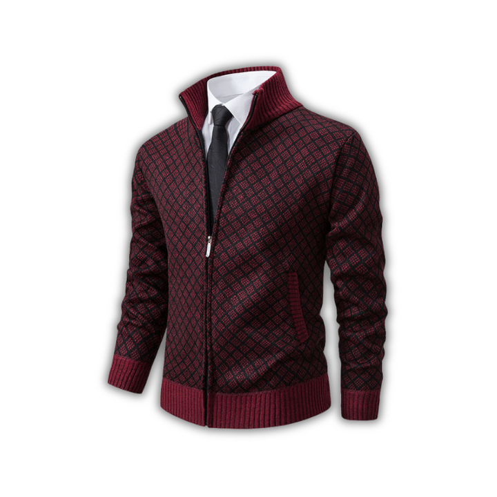 Ryder | Men's Regular Fit Vest with Stand Collar and Zip Fastening