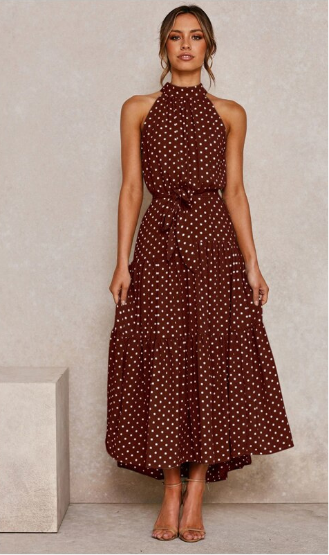 Women's Midi Dress | Loose Fit | Sleeveless with Waist Tie | Summer Style