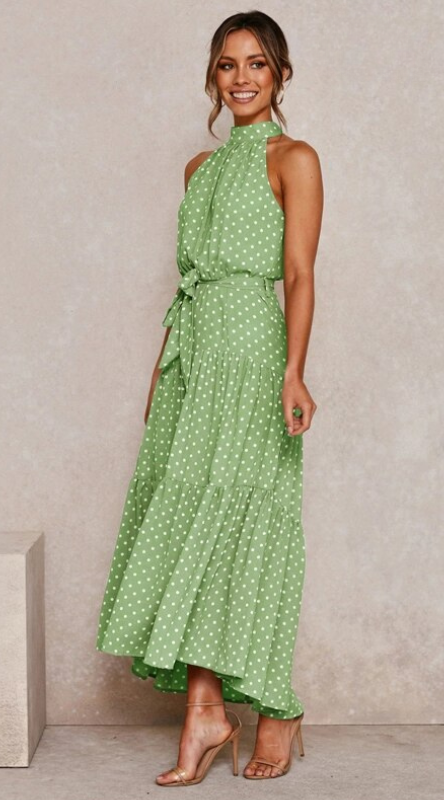 Women's Midi Dress | Loose Fit | Sleeveless with Waist Tie | Summer Style