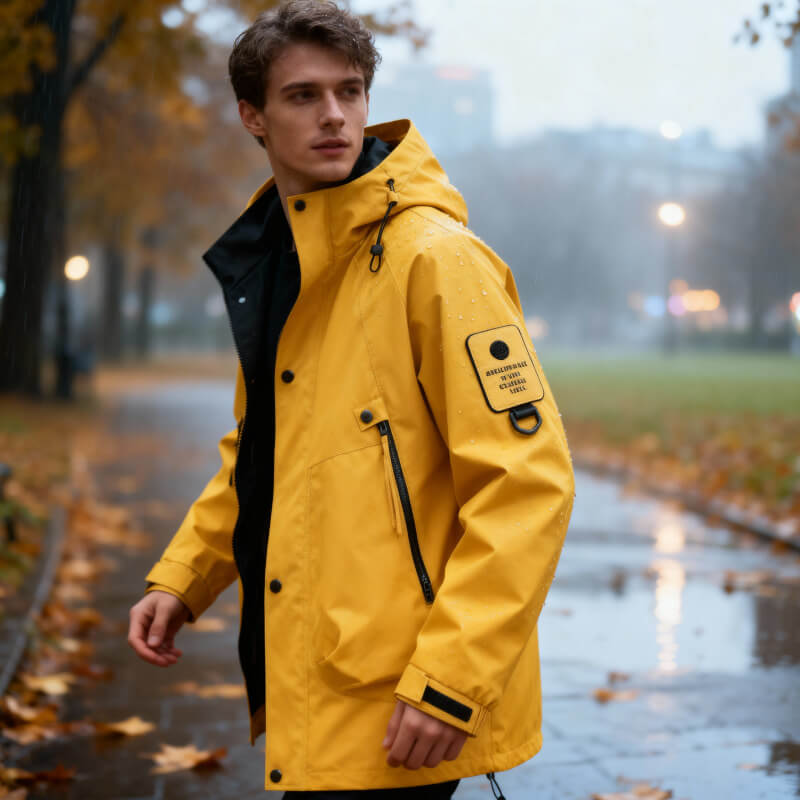 Callum | Męska Kurtka o Regularnym Kroju w Stylu Softshell z Regulowanym Kapturem i Zamkiem