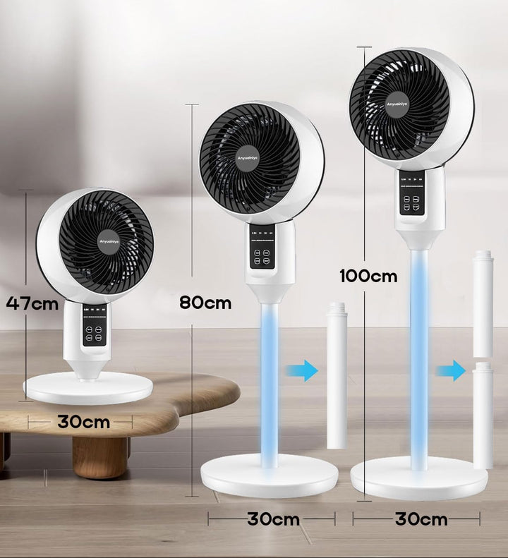 White Standing Fan with Remote Control